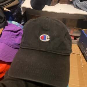 Champion Classic C Logo Black Adjustable Trapback Dad Hat Baseball Cap